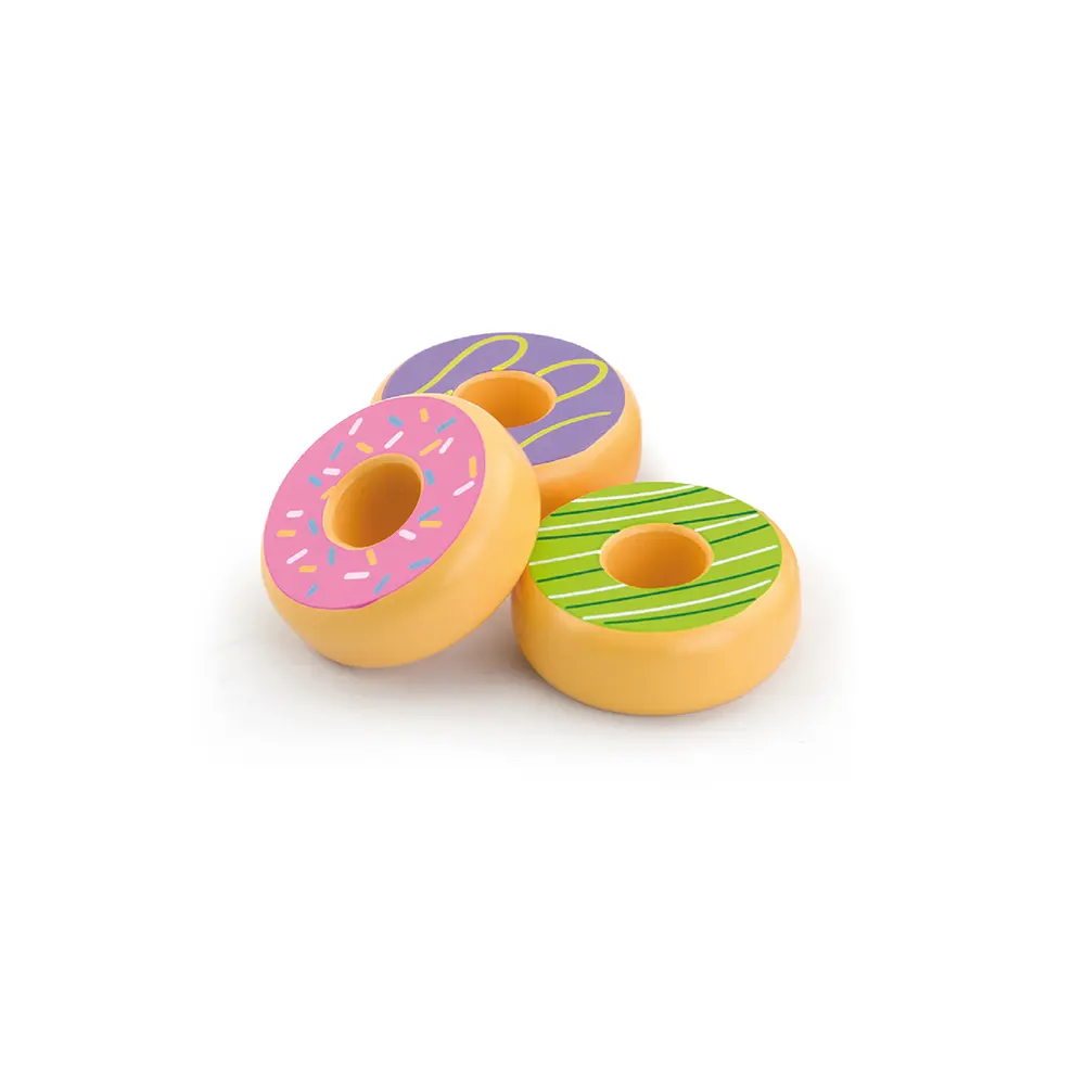 Viga Toys Ensemble 6 Donuts en Bois - 18M+ – Image 5