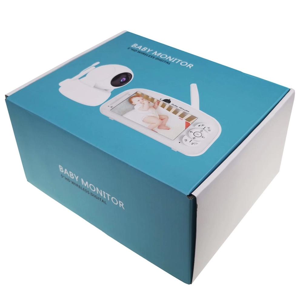 Nouveau 5 “1080P HD vidéo bébé moniteur 5200 mAh batterie 2 voies Audio Auto Vision nocturne température surveillance berceuses 1000ft gamme – Image 7