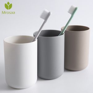 1 pièces écologique épais circulaire tasses à eau porte-brosse à dents lavage maison salle de bains brosse à dents organisateur de stockage tasse à laver
